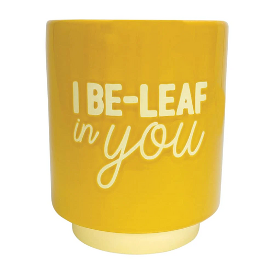 Ceramic Planter - I Be - Leaf In You