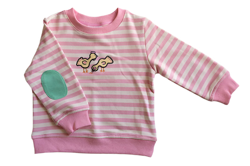 Chicken Jumper - Pink Stripe