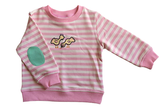 Chicken Jumper - Pink Stripe