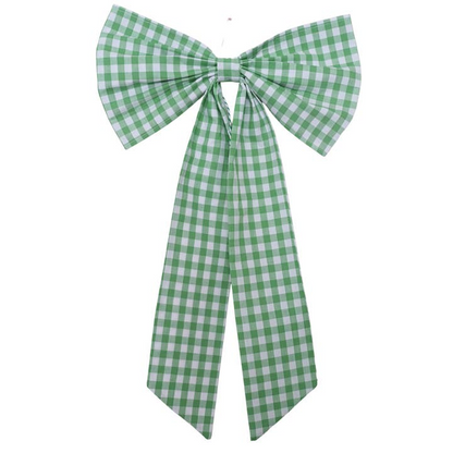 Christmas Bow - Green Gingham