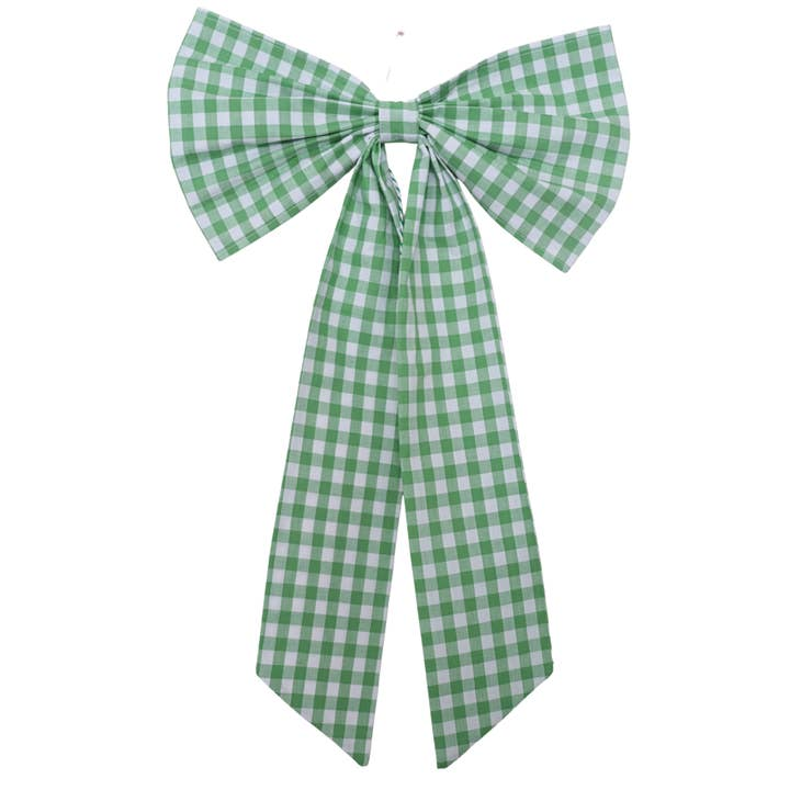 Christmas Bow - Green Gingham