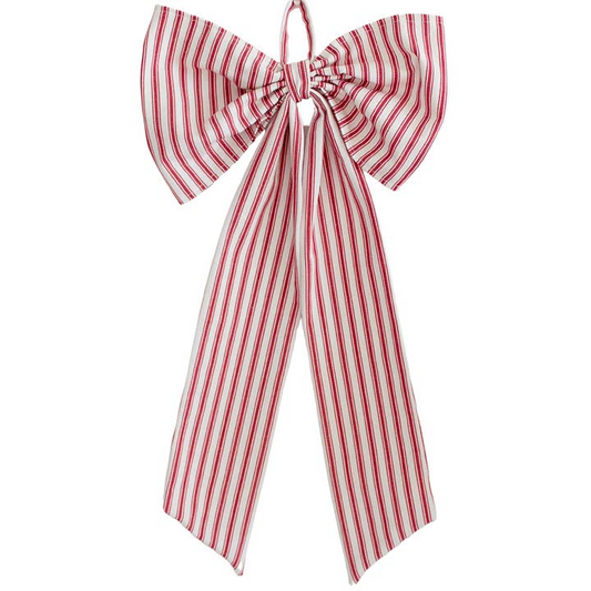 Christmas Bow - Red Stripe