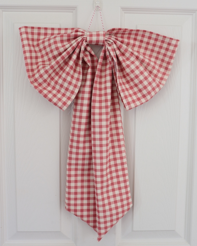 Christmas Bow - Vintage Red Gingham