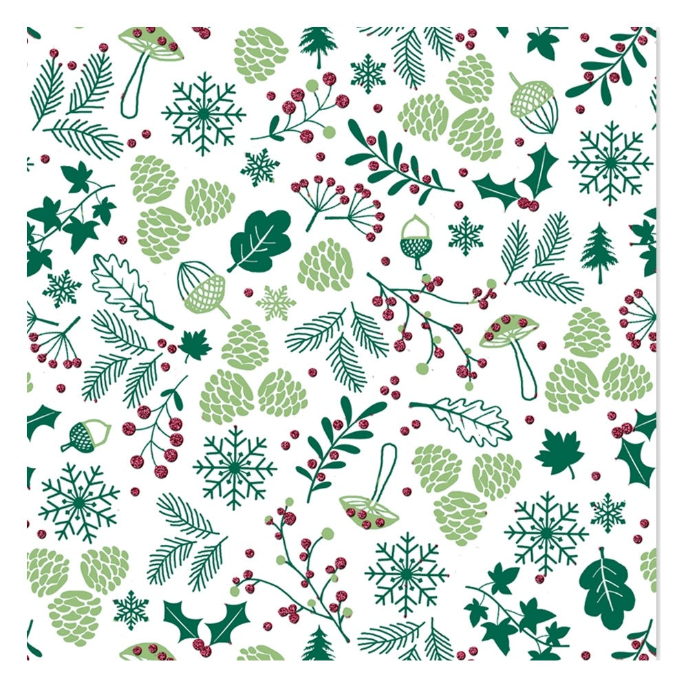 Christmas Holly & Ivy Wrapping Paper - Icons
