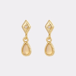 Clea Drop Earring – Gold by Zafino