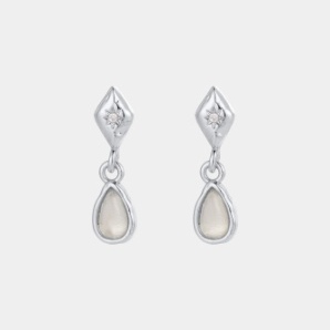 Clea Drop Earring – Silver by Zafino
