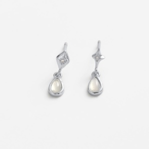 Clea Drop Earring – Silver by Zafino
