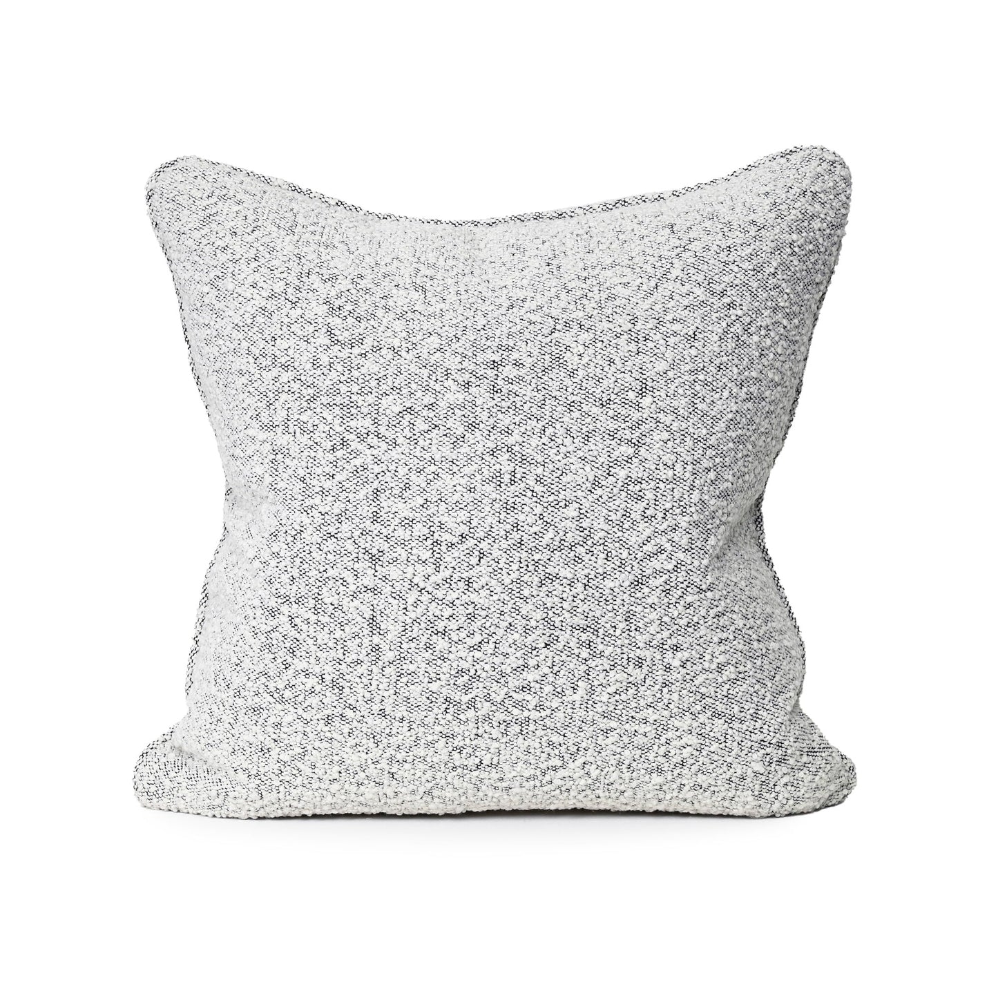 Coco Piped Boucle Cushion - Black & White