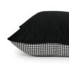 Coco Piped Houndstooth Cushion - Black & White