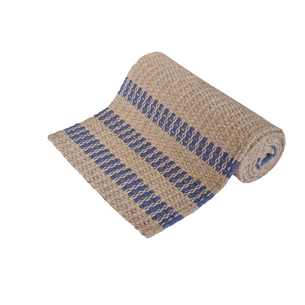Conner Jute Table Runner - Navy