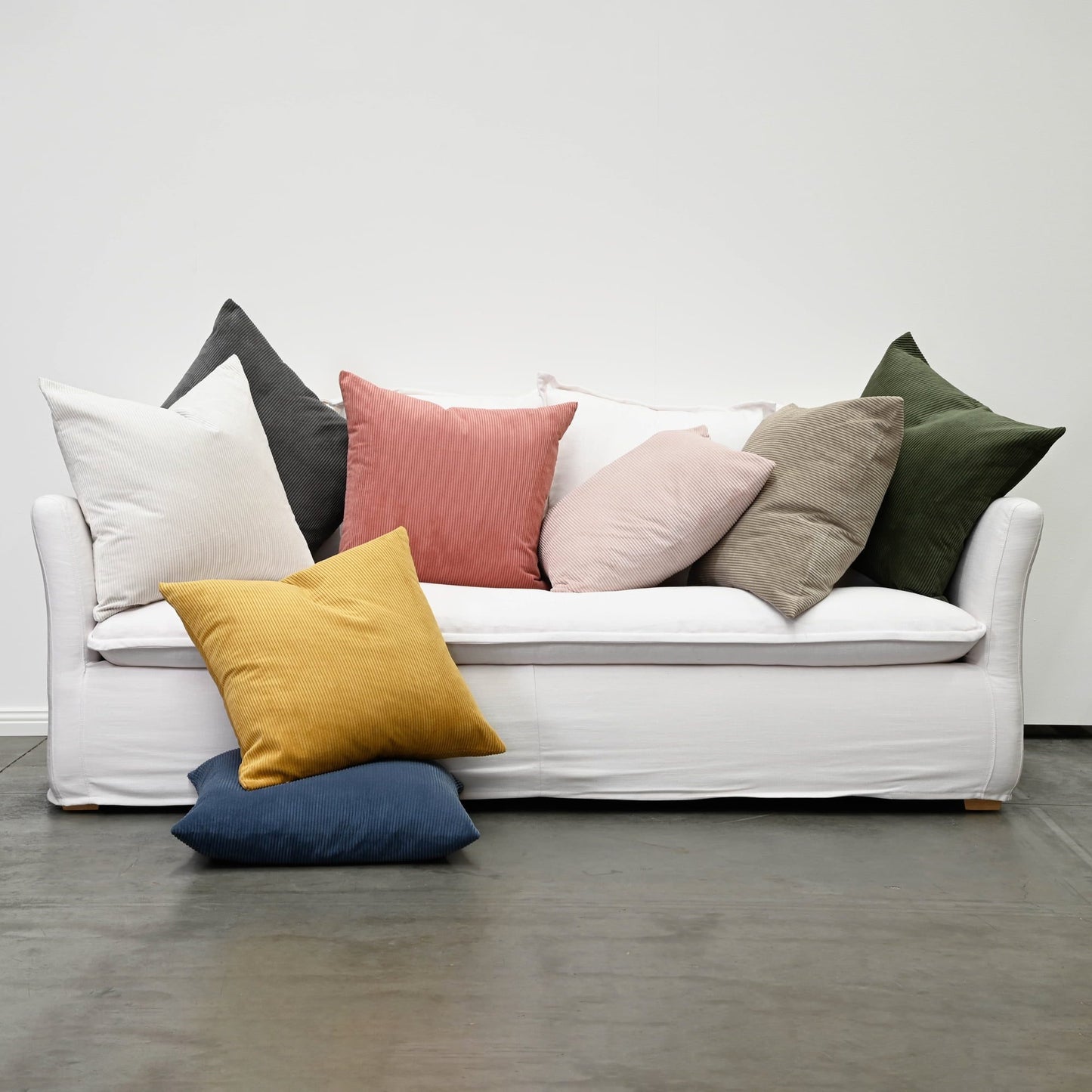 Corduroy Cushion - Grey