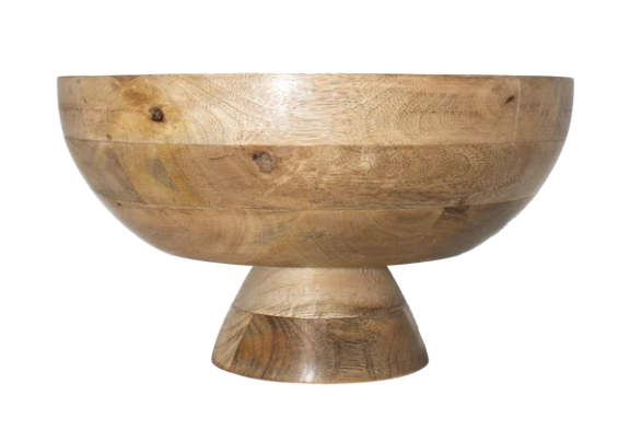 Corinne Pedestal Bowl - Light Taupe