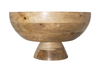 Corinne Pedestal Bowl - Light Taupe