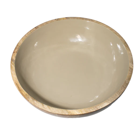 Corinne Pedestal Bowl - Light Taupe