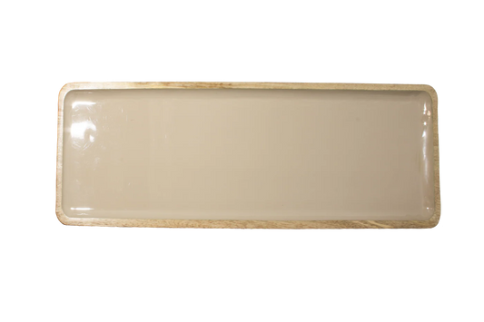 Corinne Rectangular Tray Large - Light Taupe