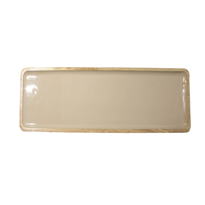 Corinne Rectangular Tray Large - Light Taupe