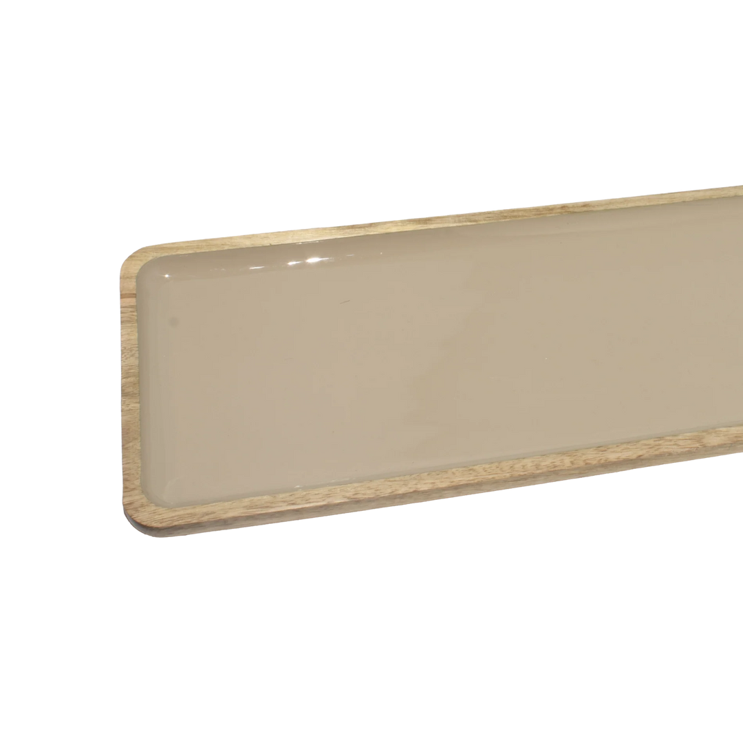 Corinne Rectangular Tray Large - Light Taupe