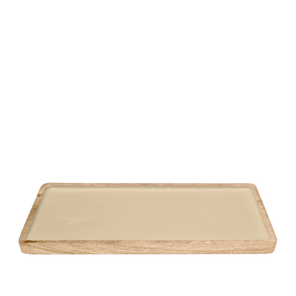 Corinne Rectangular Tray Small - Light Taupe