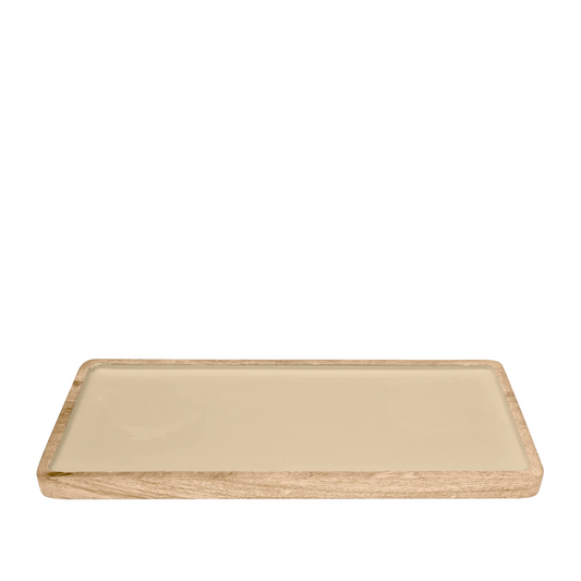 Corinne Rectangular Tray Small - Light Taupe