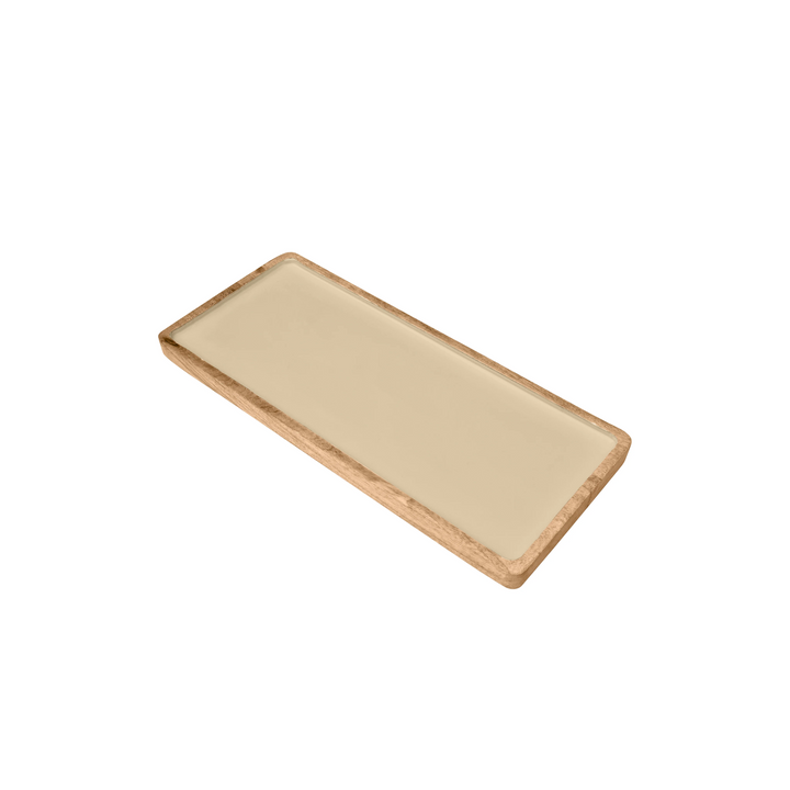 Corinne Rectangular Tray Small - Light Taupe