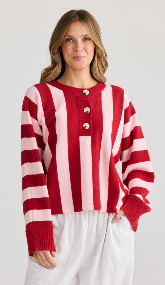 Crew Knit - Red Stripe