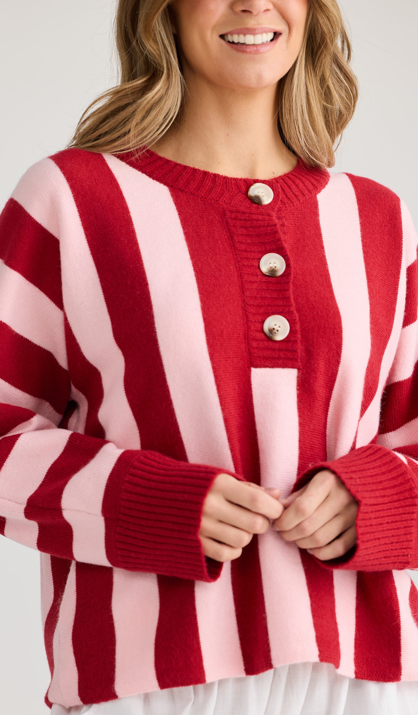 Crew Knit - Red Stripe