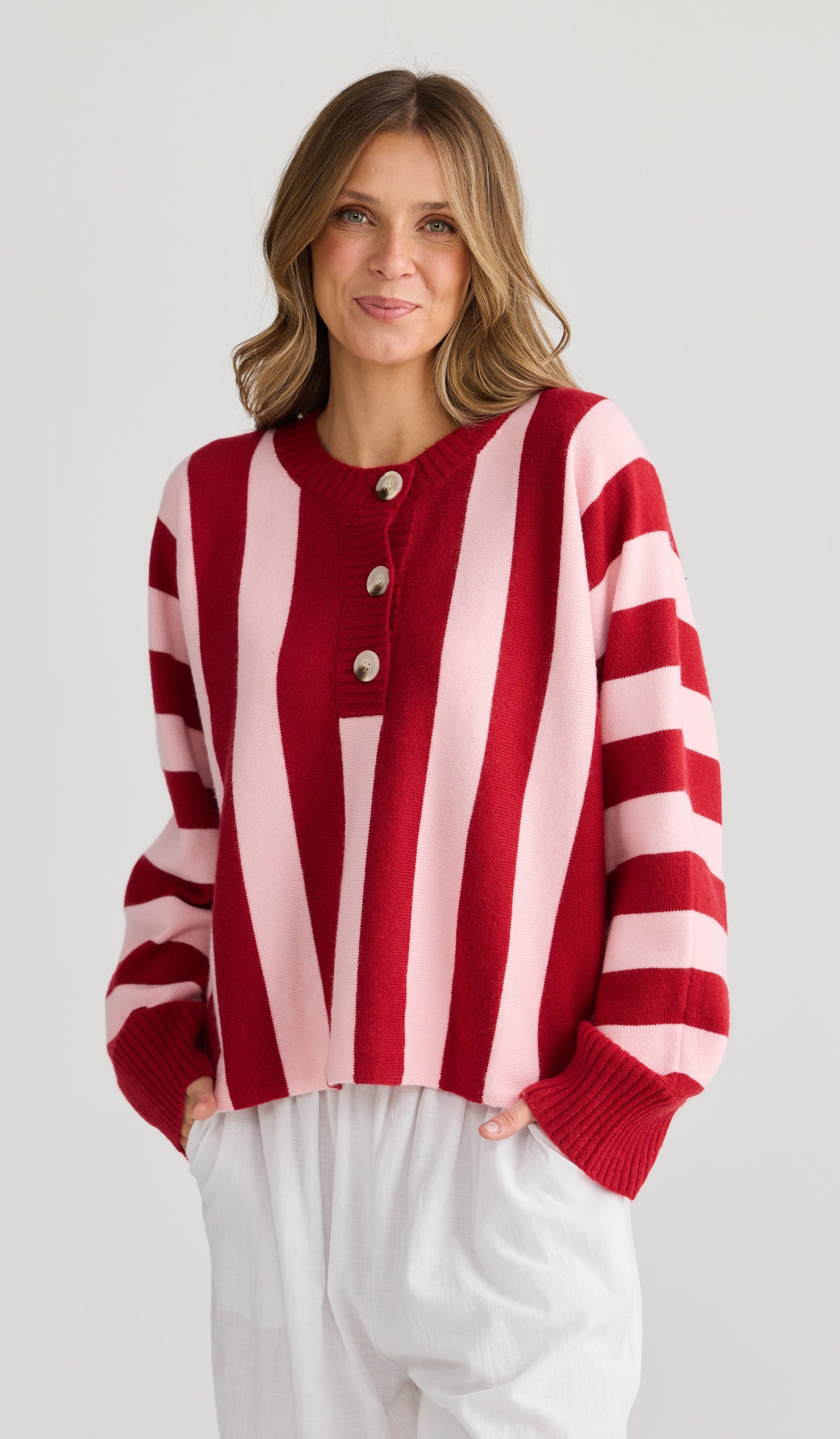 Crew Knit - Red Stripe