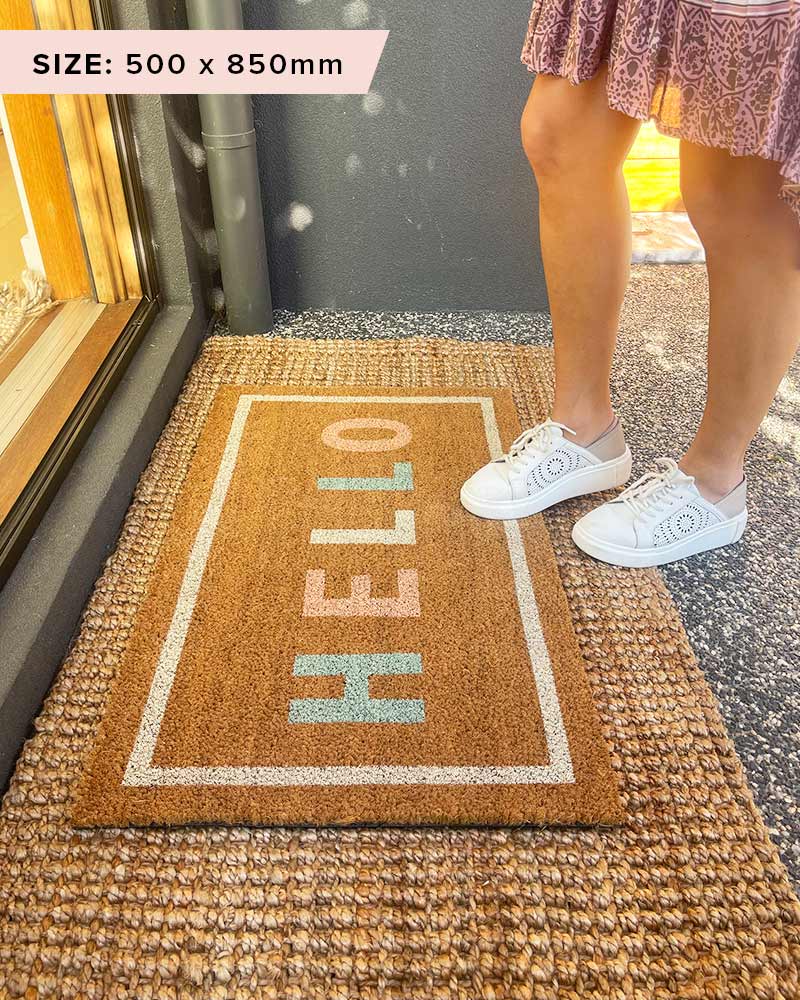 Pastel Hello Mate Doormat