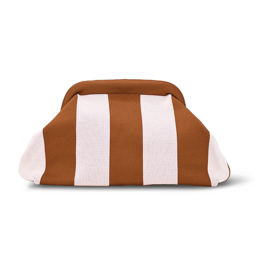 Dumpling Clutch - Brown/Pink