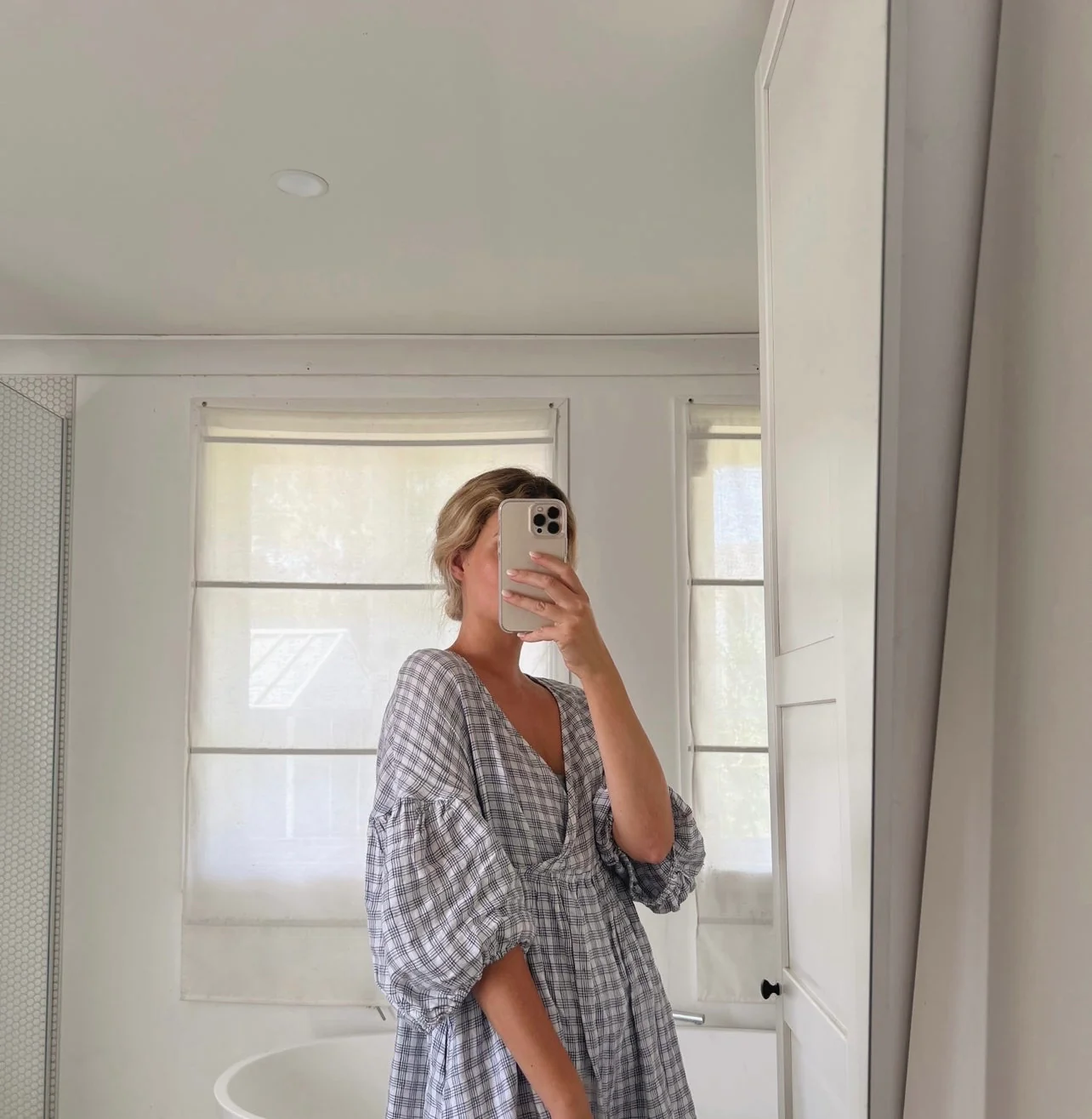 Harp Midi Dress - Plaid