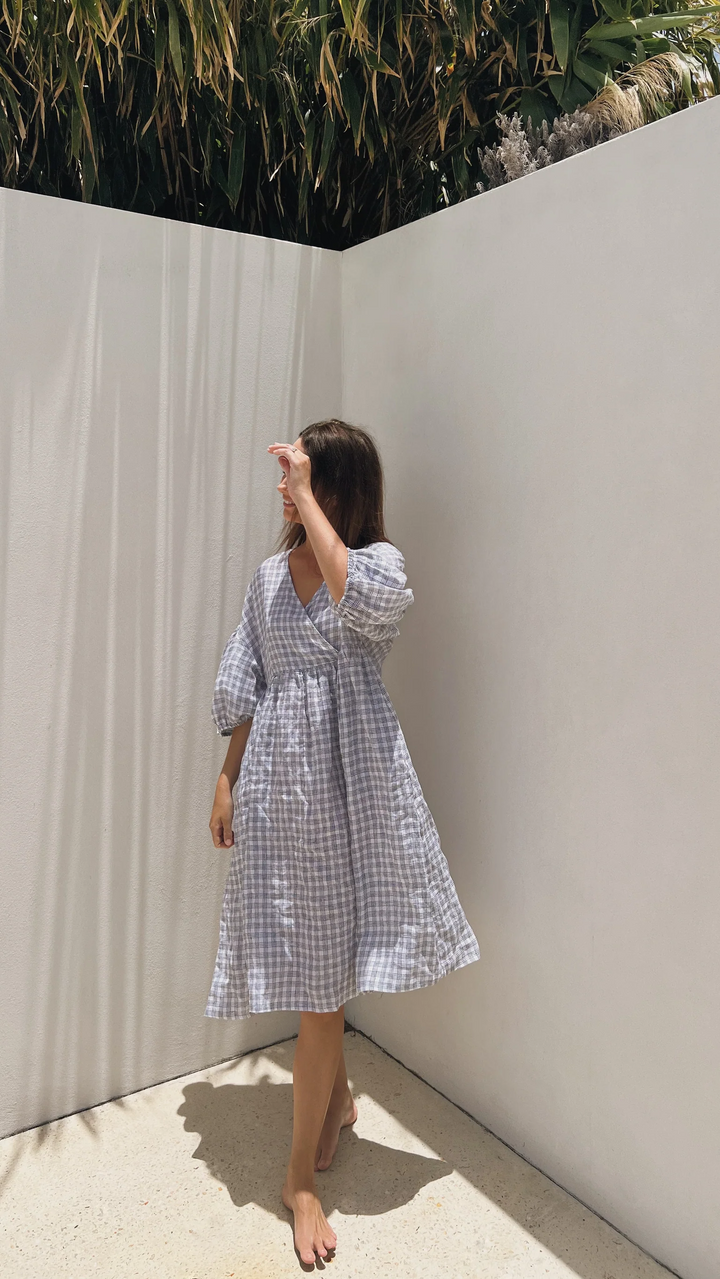 Harp Midi Dress - Plaid