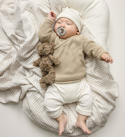 Baby Swaddle - Cocoa Gingham