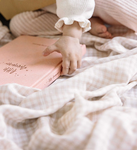 Baby Swaddle - Peony Gingham