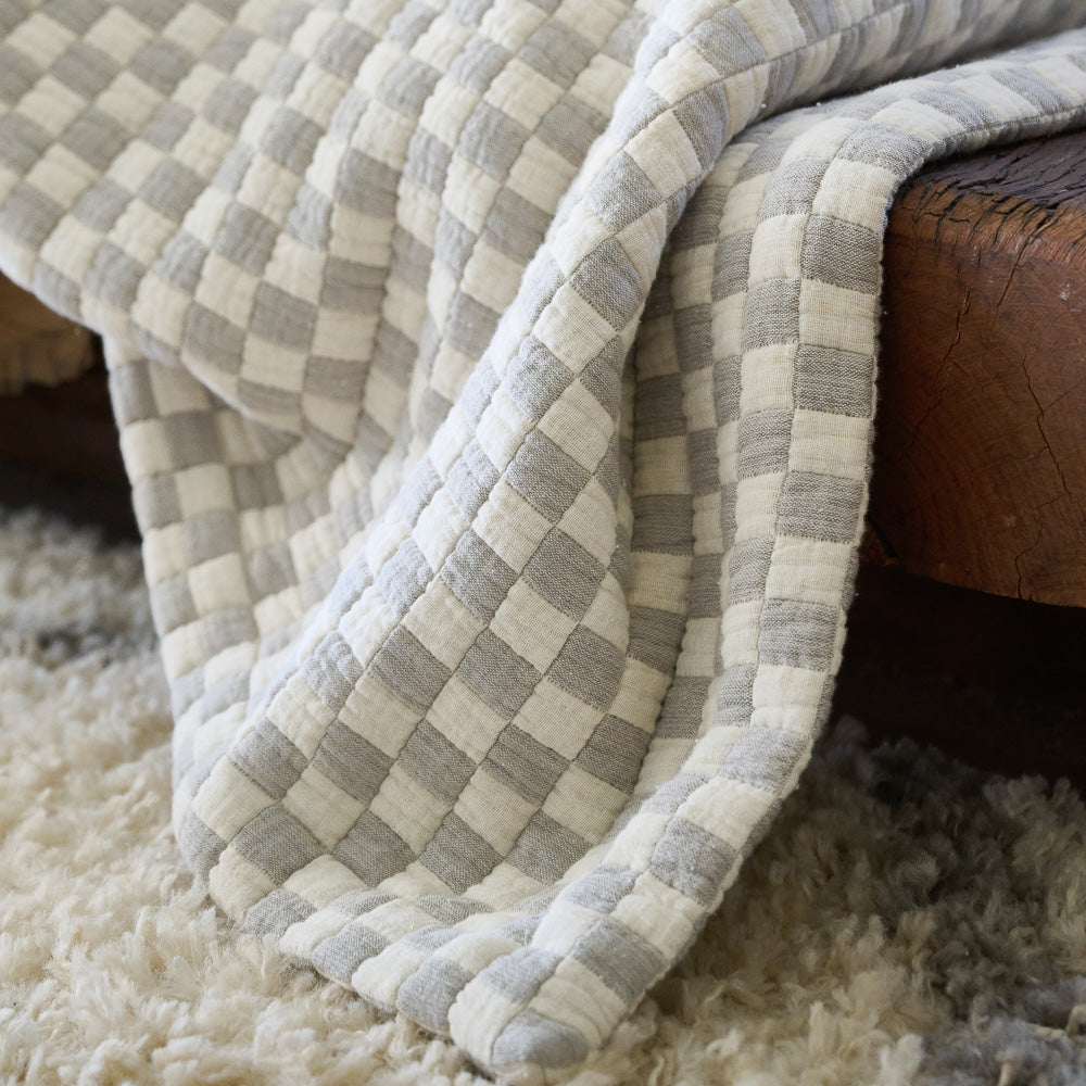 Gambit Bed Cover - White/Silver