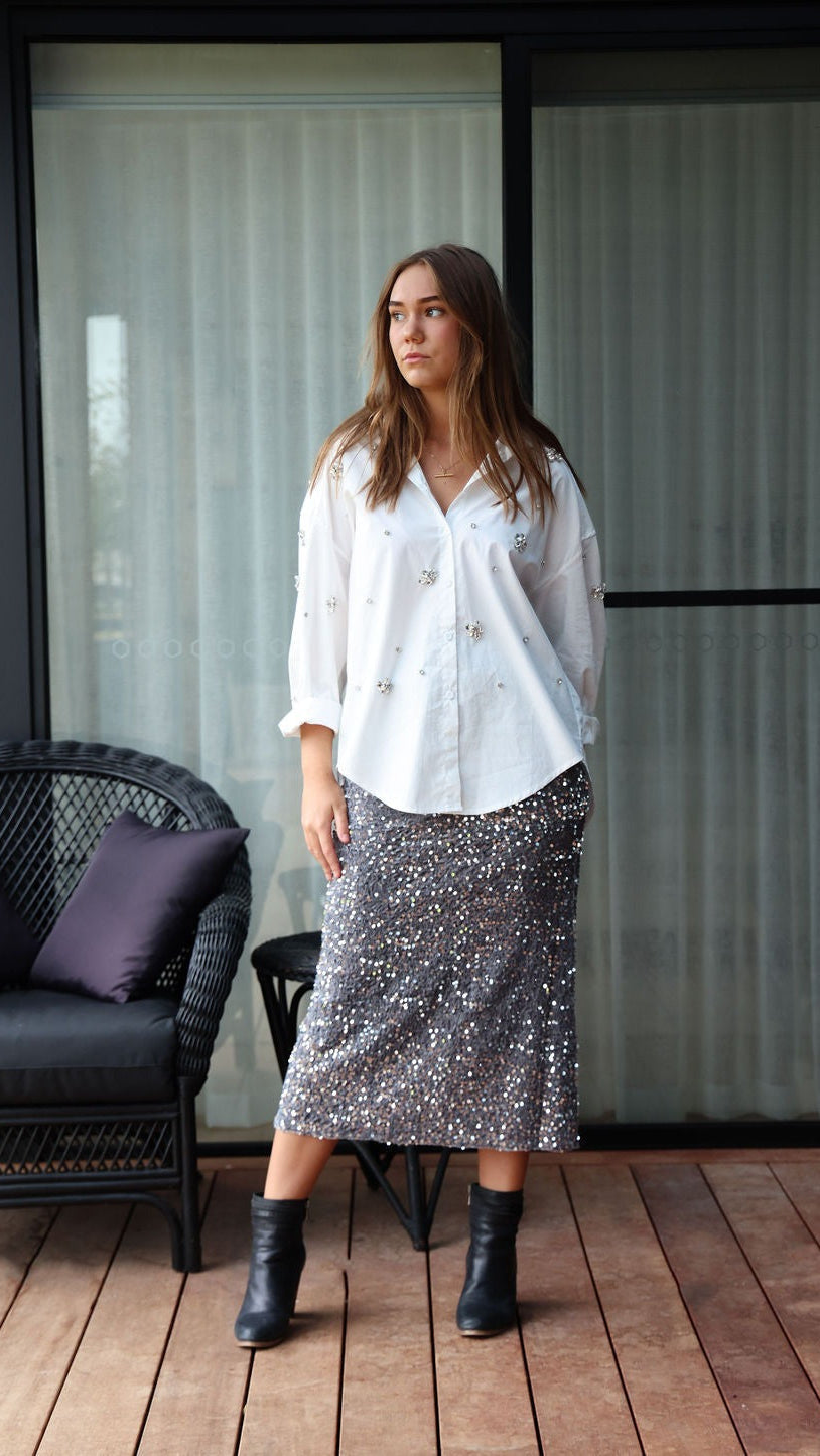 Elka Skirt - Pewter