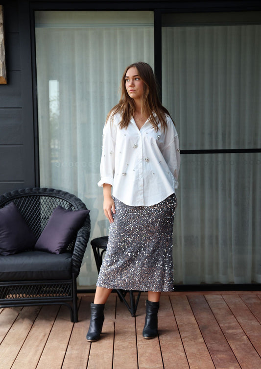 Elka Skirt - Pewter