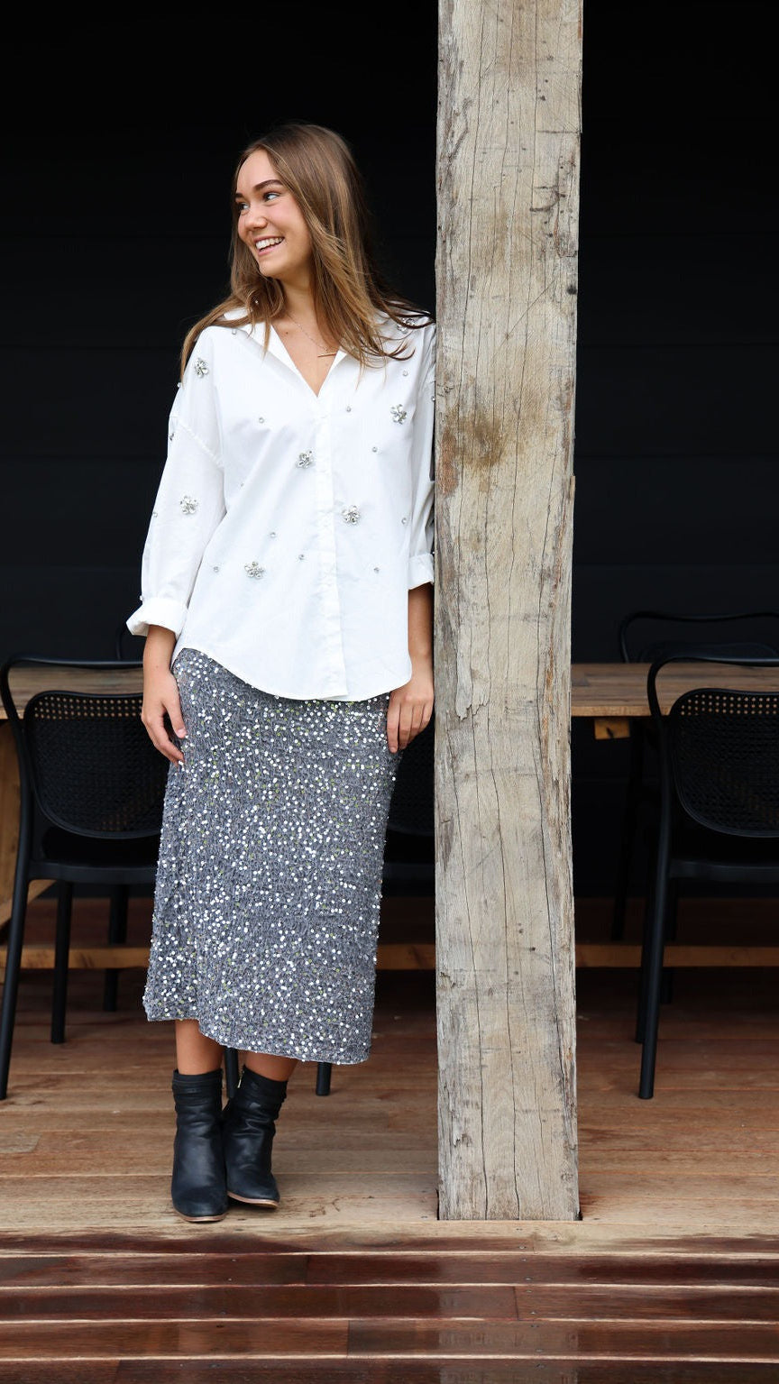 Elka Skirt - Pewter
