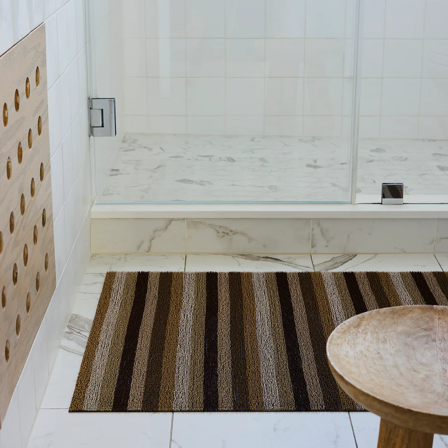 Even Stripe Doormat - Mocha