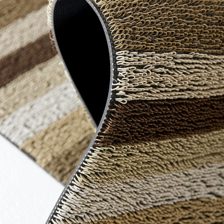 Even Stripe Doormat - Mocha
