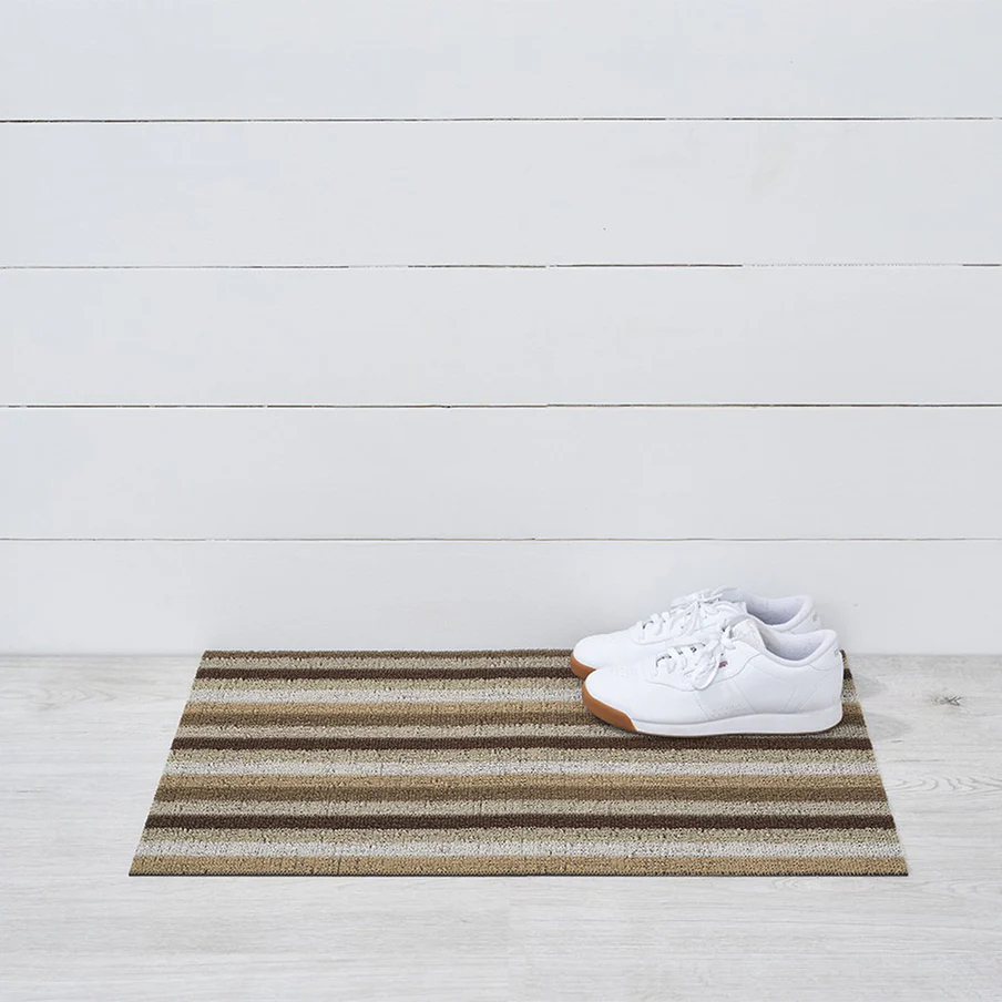 Even Stripe Doormat - Mocha