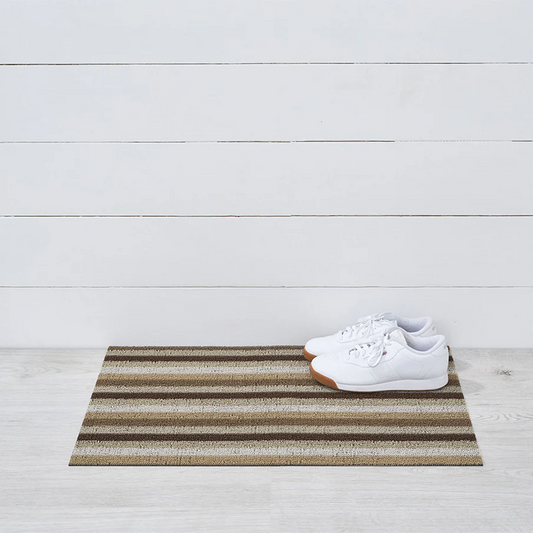 Even Stripe Doormat - Mocha