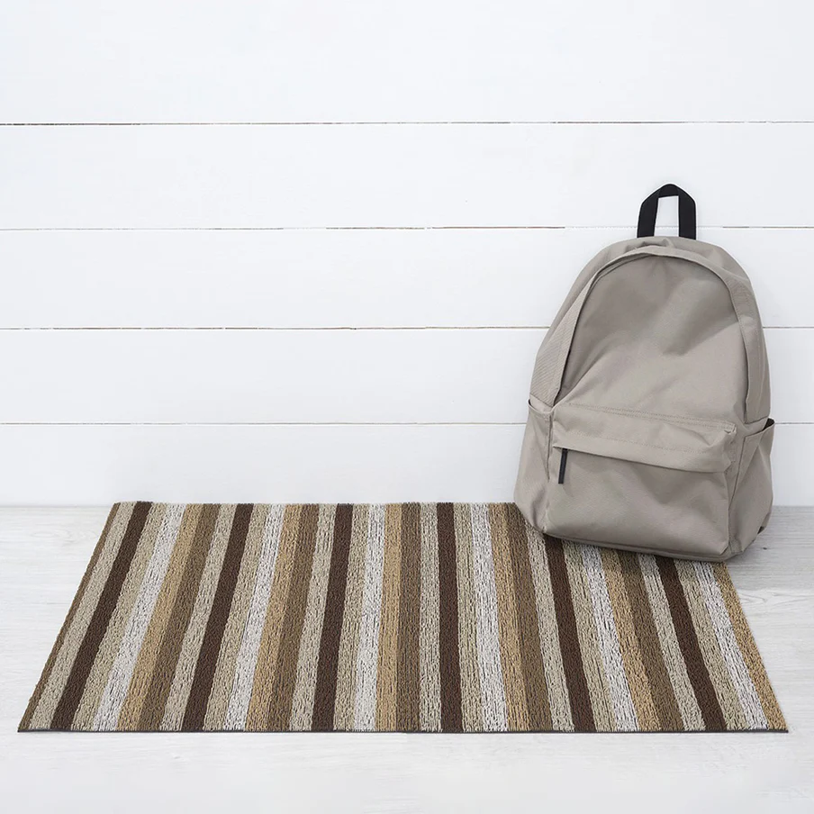 Even Stripe Doormat - Mocha