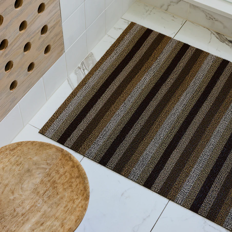 Even Stripe Utility Mat - Mocha