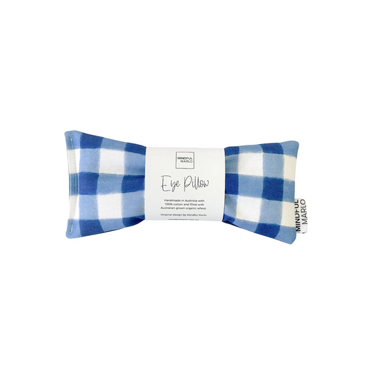Gingham Eye Pillow - Storm