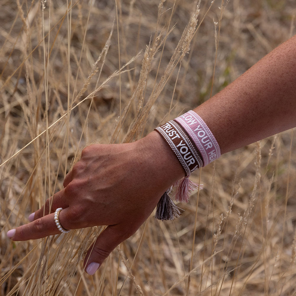 "FOLLOW YOUR HEART" Woven Mantra Band
