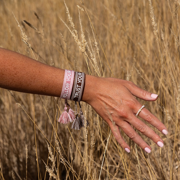 "FOLLOW YOUR HEART" Woven Mantra Band