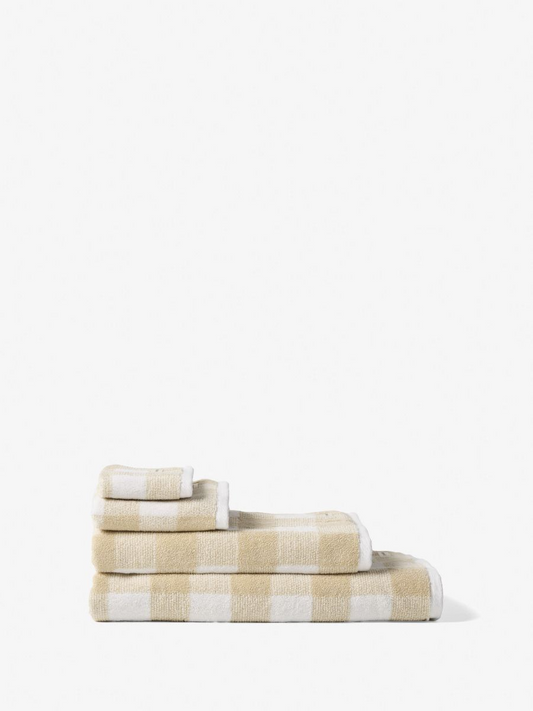 Face Towel Flinders Check - Beige
