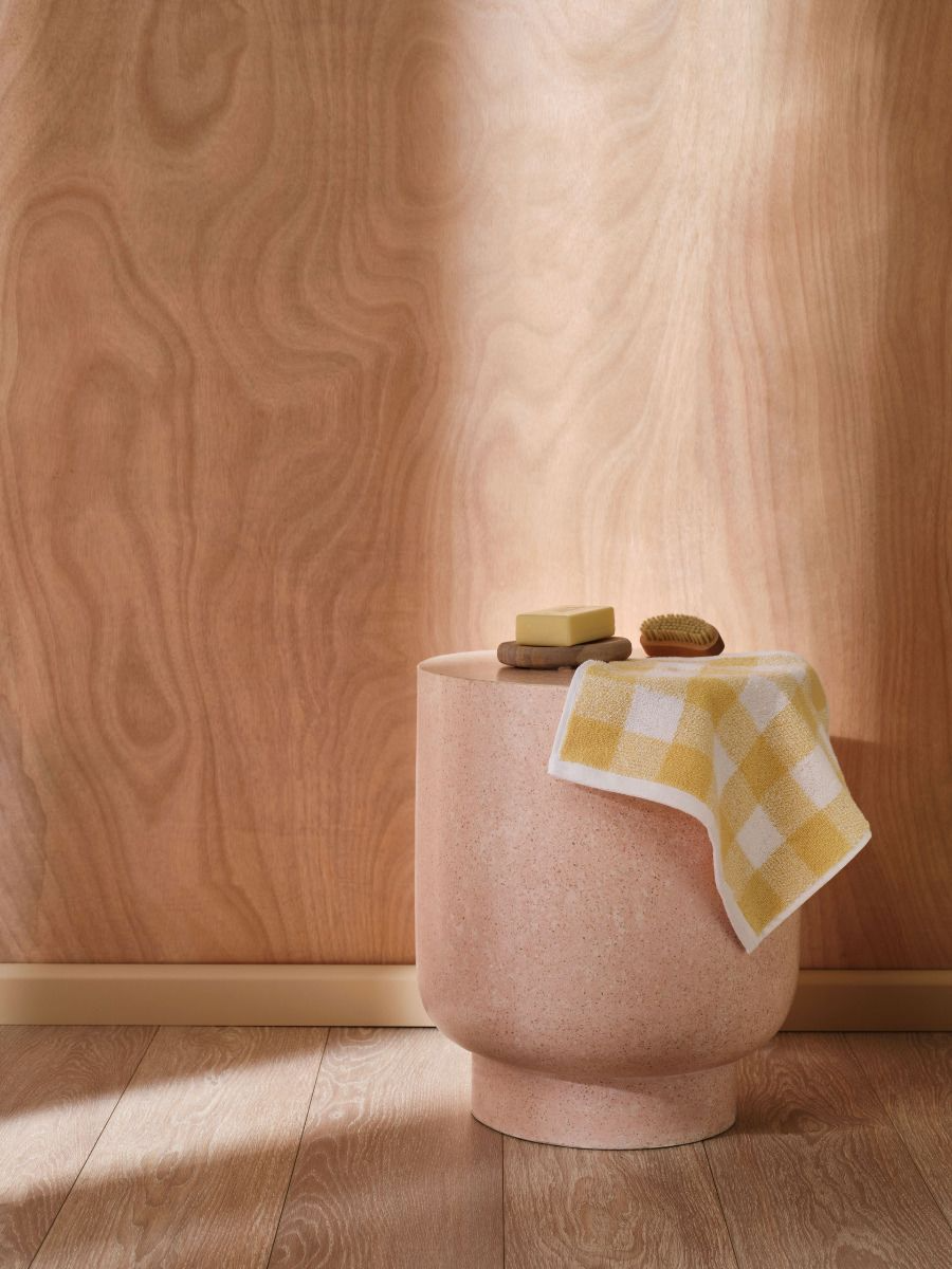 Face Towel Flinders Check - Honey