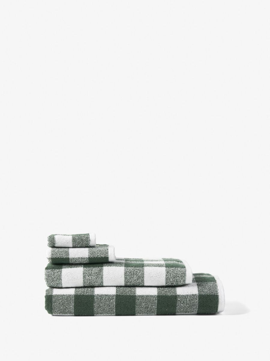 Face Towel Flinders Check - Pine