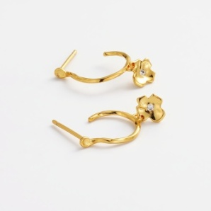 Fleur Hoop – Gold by Zafino